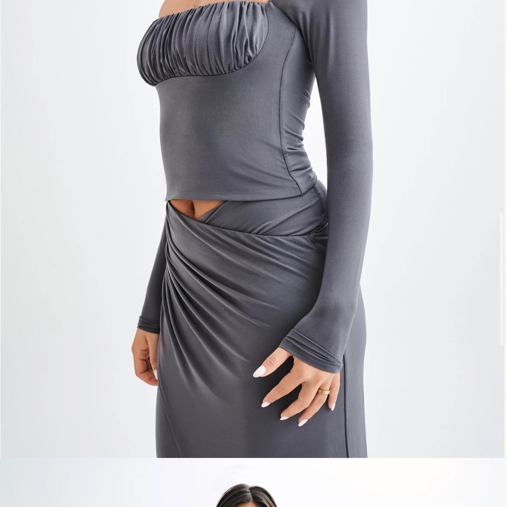 MeshKI Bronwyn Skirt charcoal slinky